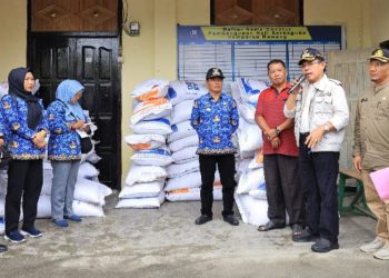 Wako Ahmadi Serahkan Bantuan Beras Kepada Masyarakat Korban Banjir