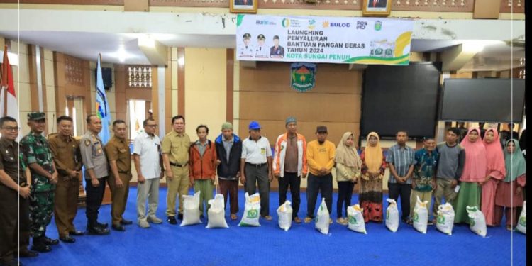Pemkot Laucing Bantuan Penyaluran Pangan Beras Periode januari – juni 2024
