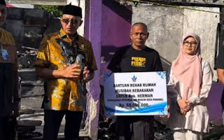 Tangan Peduli Perumda Air Minum Kota Padang: Membangun Kembali Harapan yang Hangus Terbakar