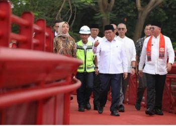 Gubernur DKI Jakarta Tinjau Progres Taman Bendera Pusaka